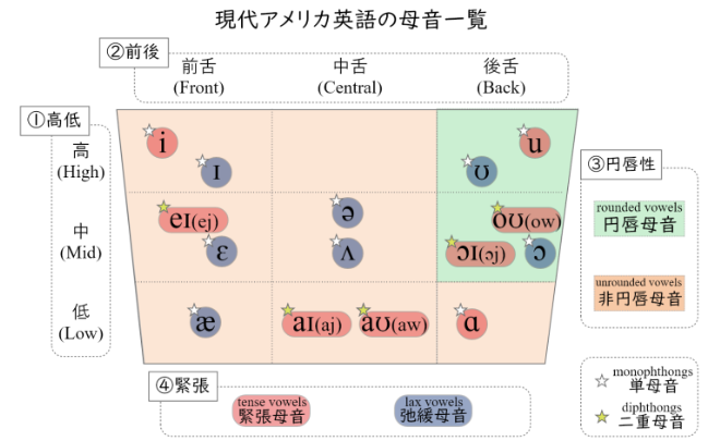 IPAにおける母音チャート